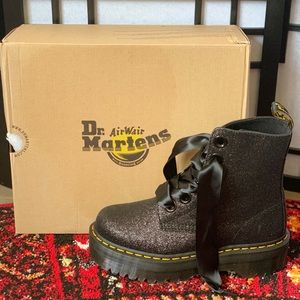 Black Glitter Molly Boot